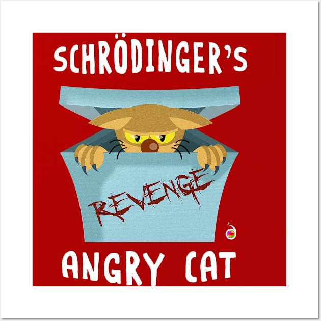 Schrödinger's angry cat Wall Art by rednessdesign